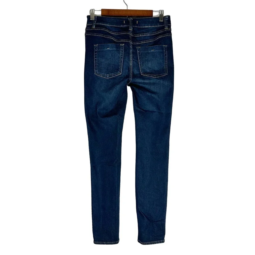 Free People | Women | Dark Wash Mid Rise Stretch Skinny Jeans | Size 27 - Picture 2 of 9